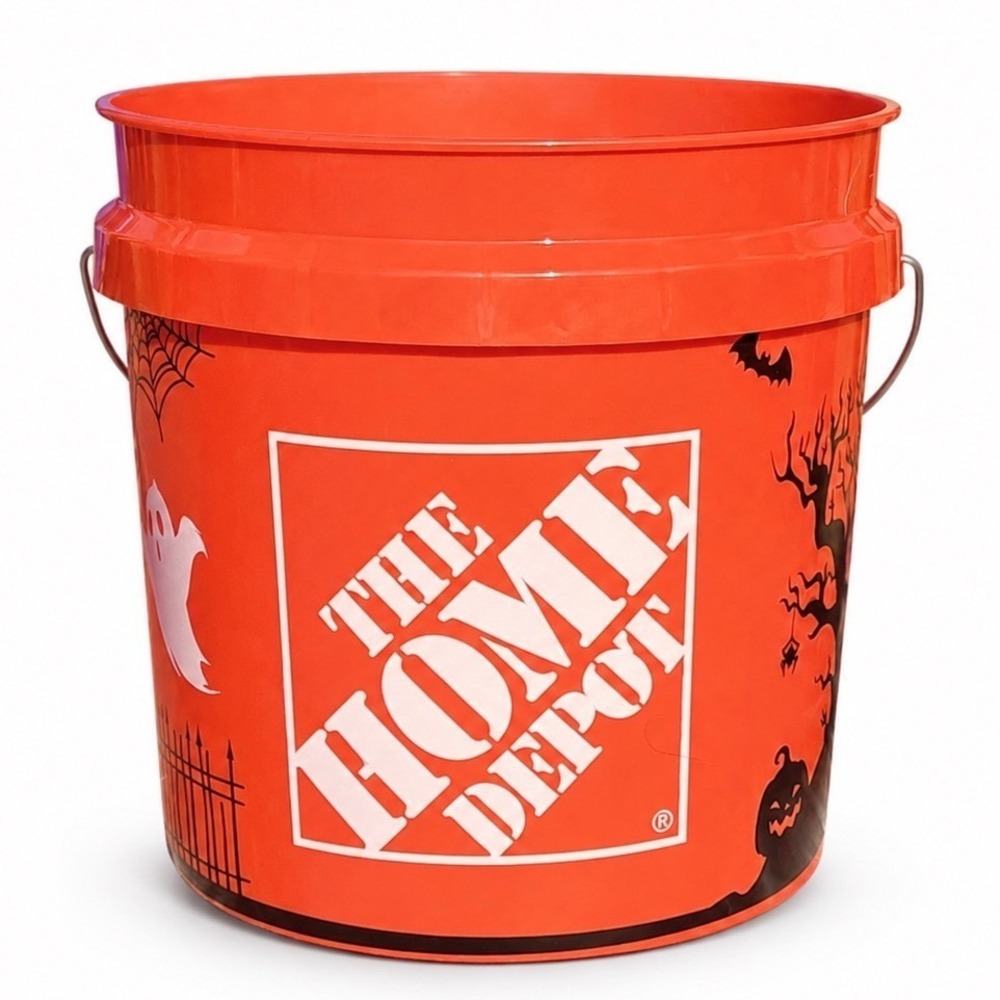 Home Depot 2026 Halloween Bucket 2 Gallon Limited Design Trick or Treat Pail New